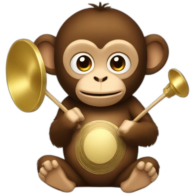 monkey with cymbals emoji