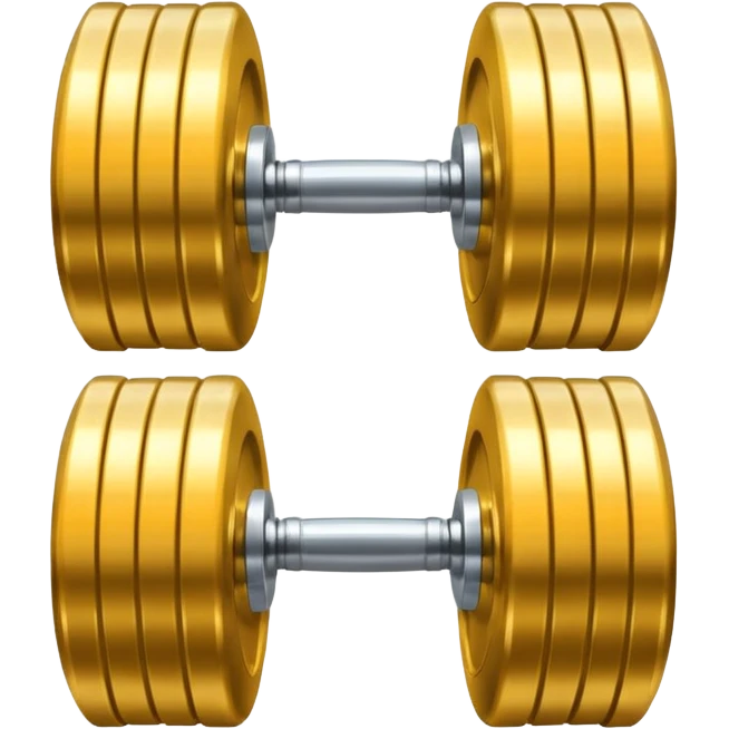 dumbbell with a slim waist outline emoji