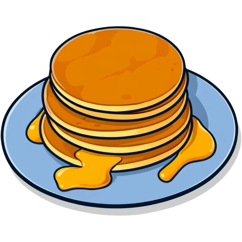 cheese pancakes with honey emoji