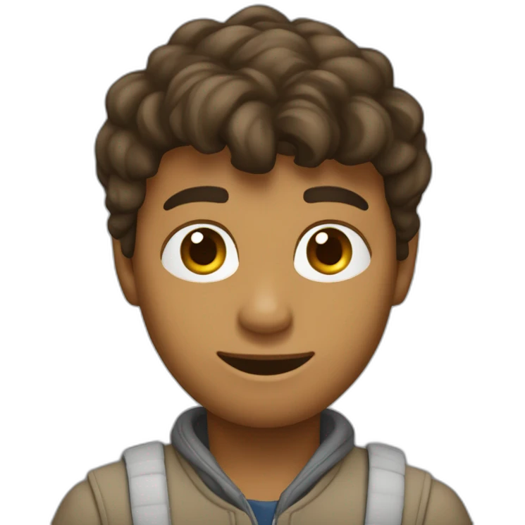 Un homme jeune entouré de plein d’animaux  emoji