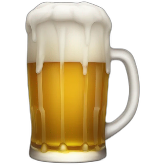 Football drinking a beer emoji