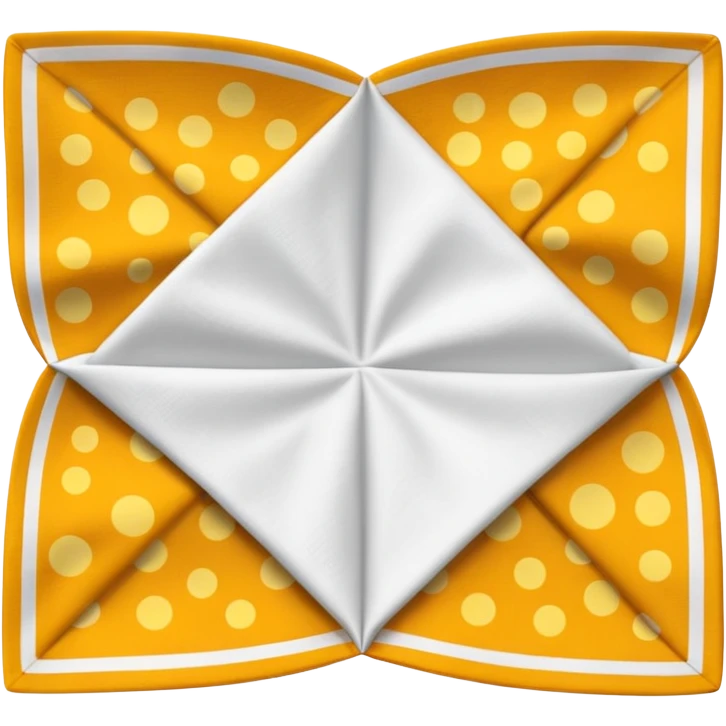 flapped patterned napkin emoji