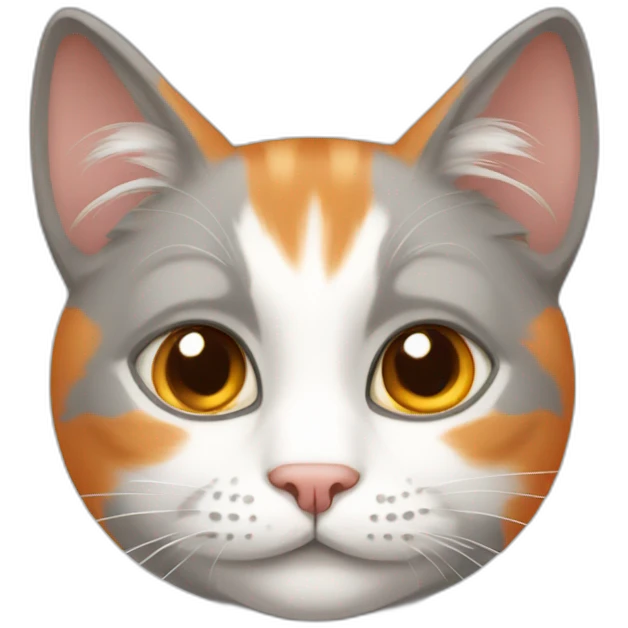 orange gray and white cat emoji