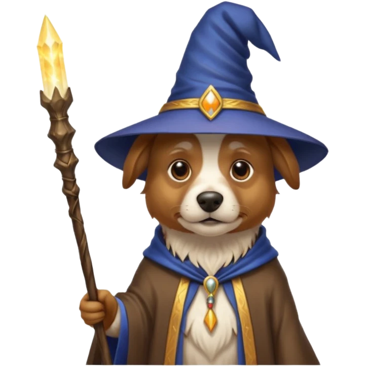 Dog wizard emoji