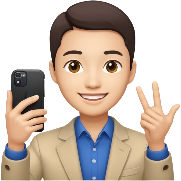 asian influencer selfie emoji