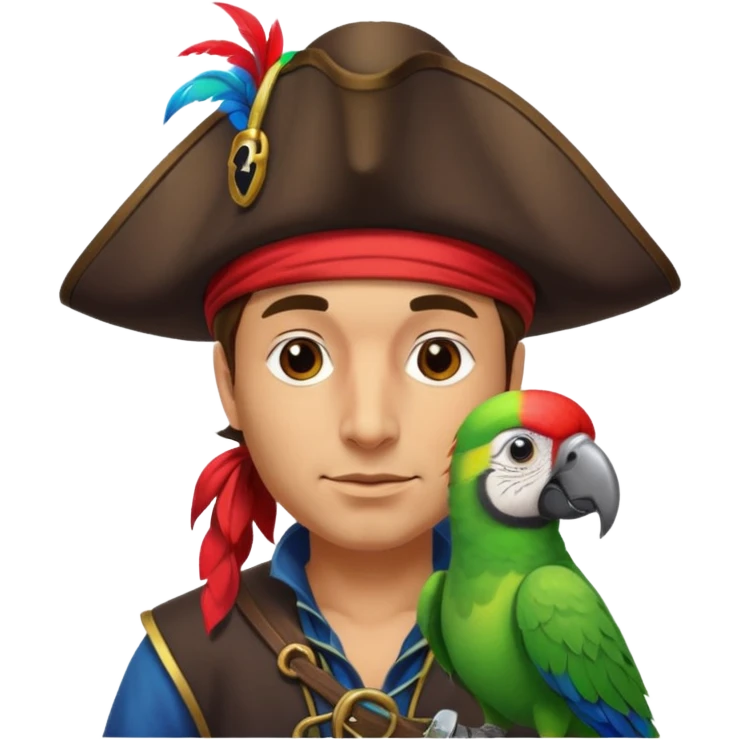 pirate and parrot emoji