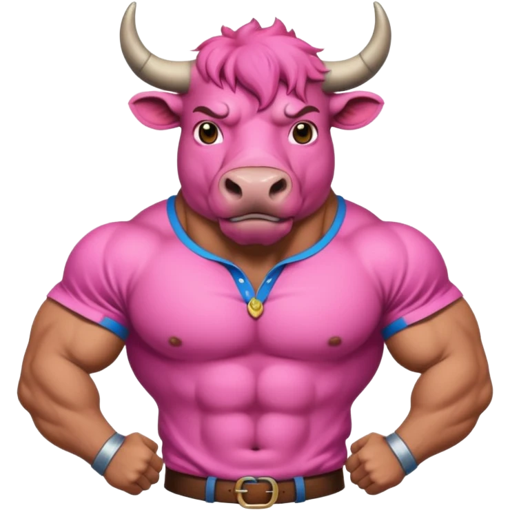 pink bull with shirt  emoji