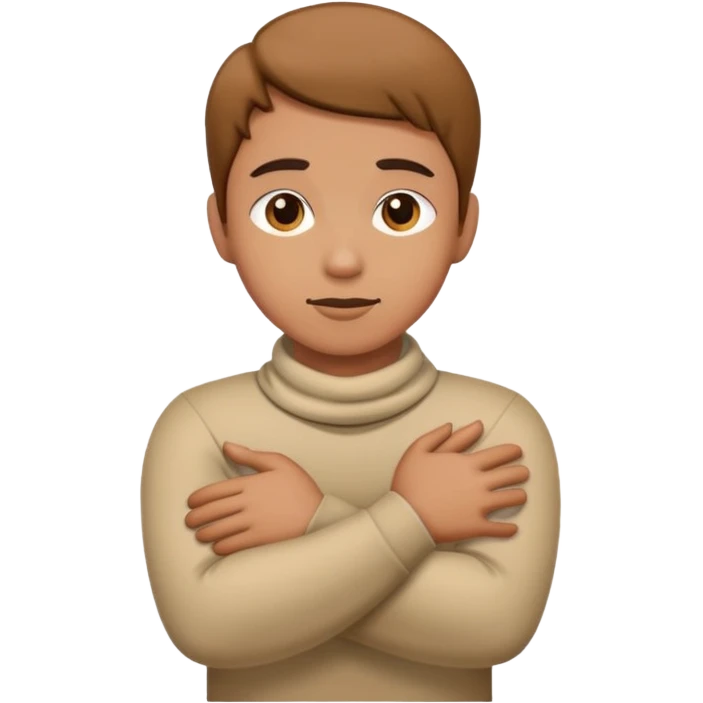 crossing arms over neck emoji