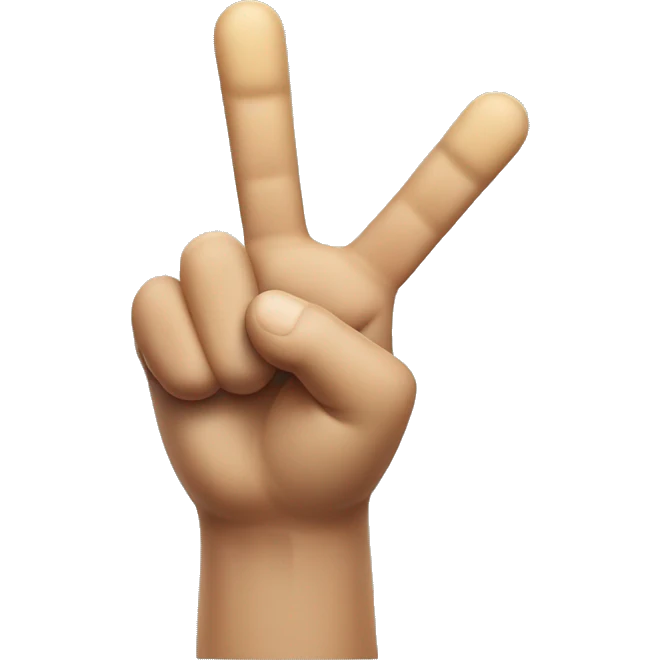 super mario's head and a hand with 2 fingers signing v for victory emoji