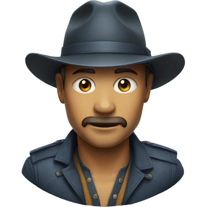 Visage sur le chapeau de ace emoji