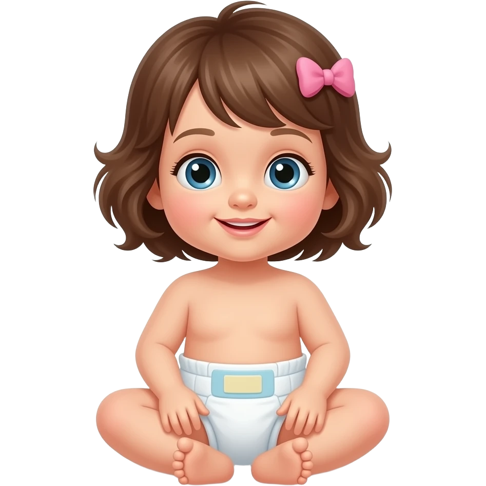 Quiero una niña bebe con pañal emoji