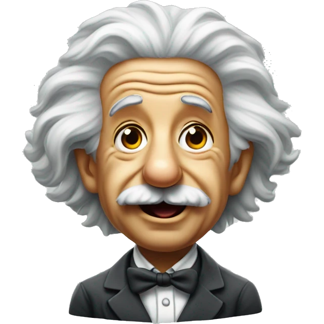 Albert Einstein sticking tongue out emoji