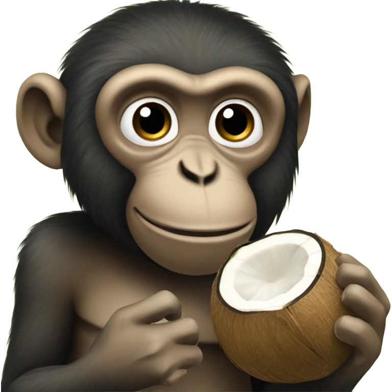 Monkey drinking coconut  emoji