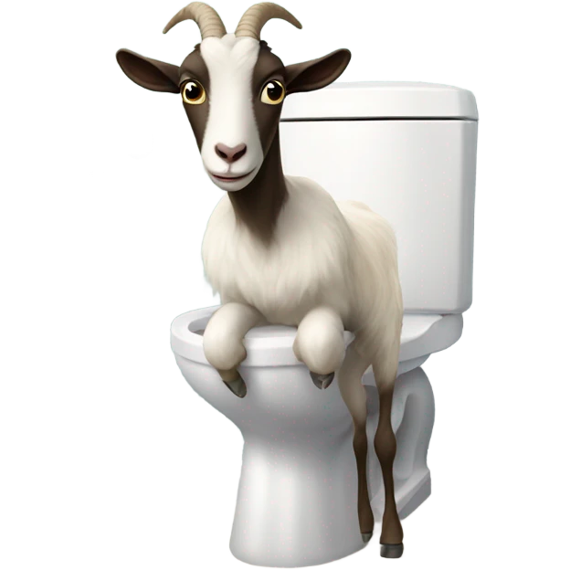 gloria the goat with toilet  emoji