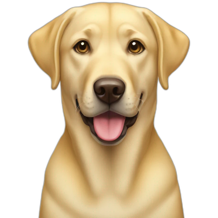 yellow lab baring teet emoji