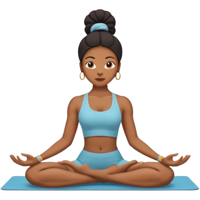 Yoga Practitioner black woman  emoji