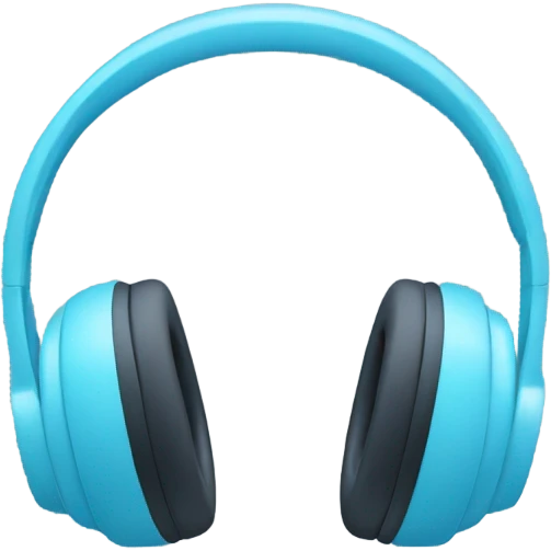 Light blue headphones emoji