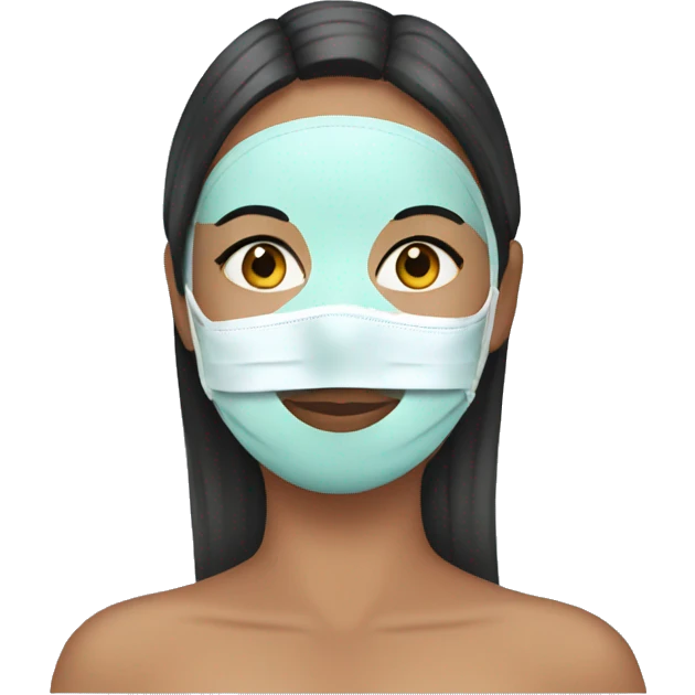 Woman with beauty face mask emoji