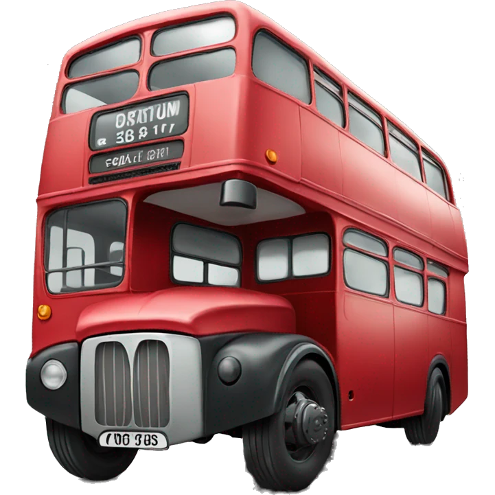 English red bus  emoji