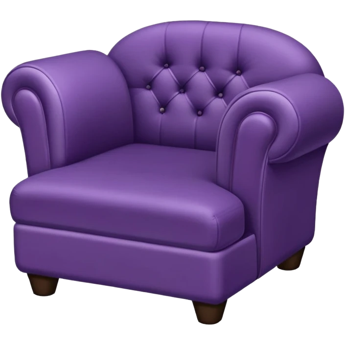 Foot rest chair dark purple emoji