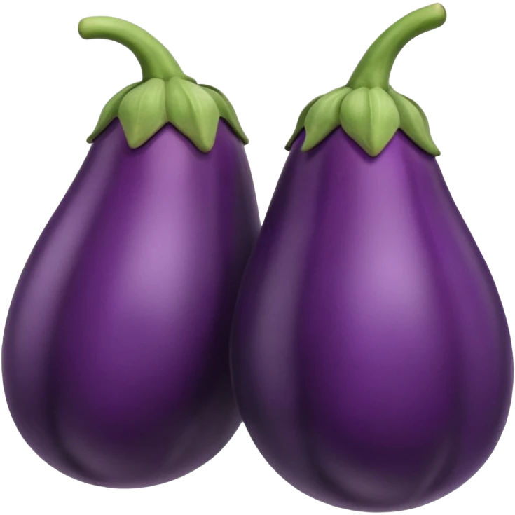 Eggplants touching tips emoji