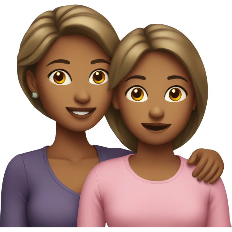 Mom and daughter emoji
