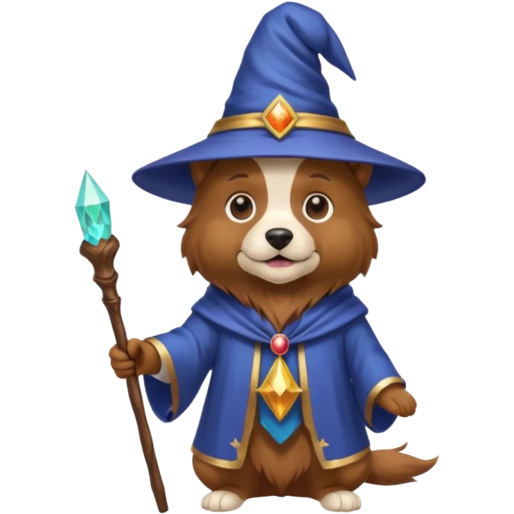Dog wizard emoji