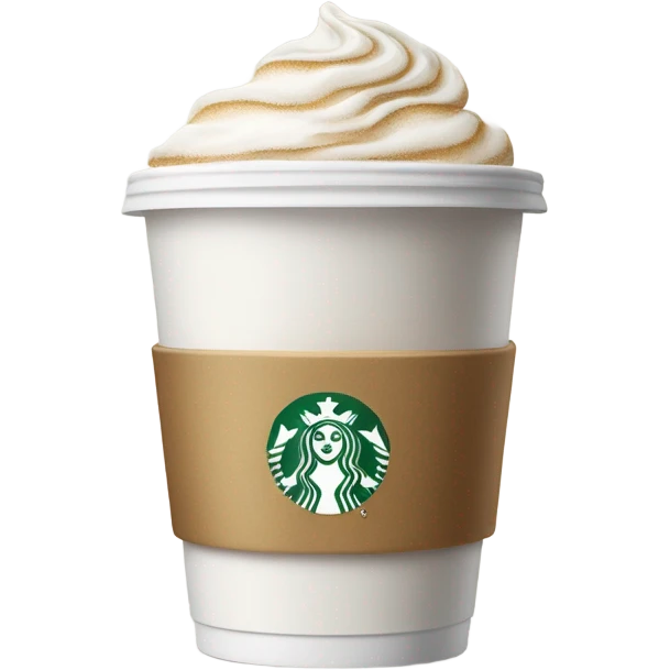 white starbcks with cream emoji