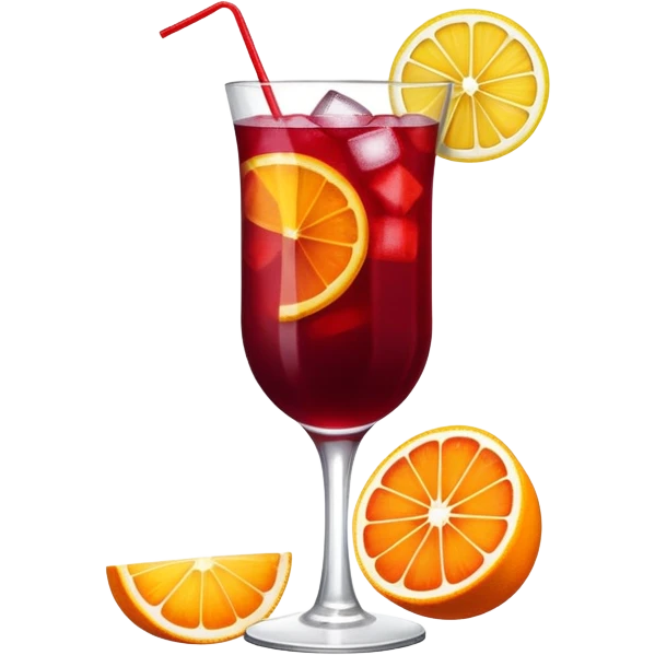 Cóctel tinto de verano  emoji