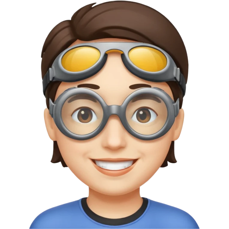 Smiling with googles emoji