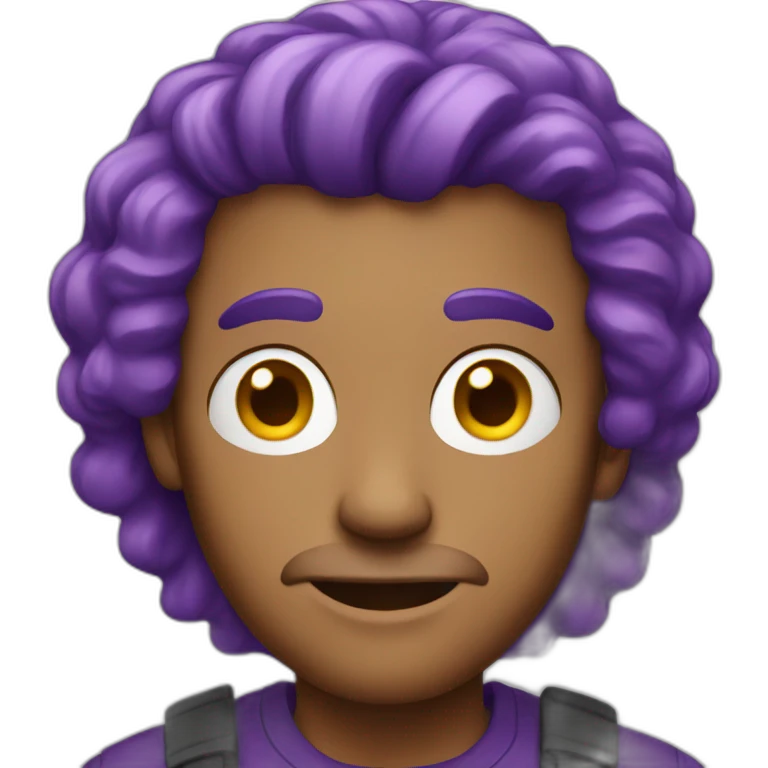 man with purple hair emoji