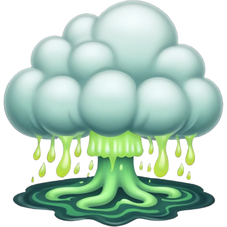 a poisonous cloud of gas, dark swamp color, realism-style emoji