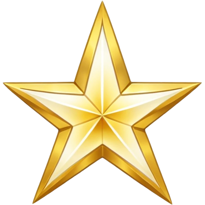 Golden and white star emoji