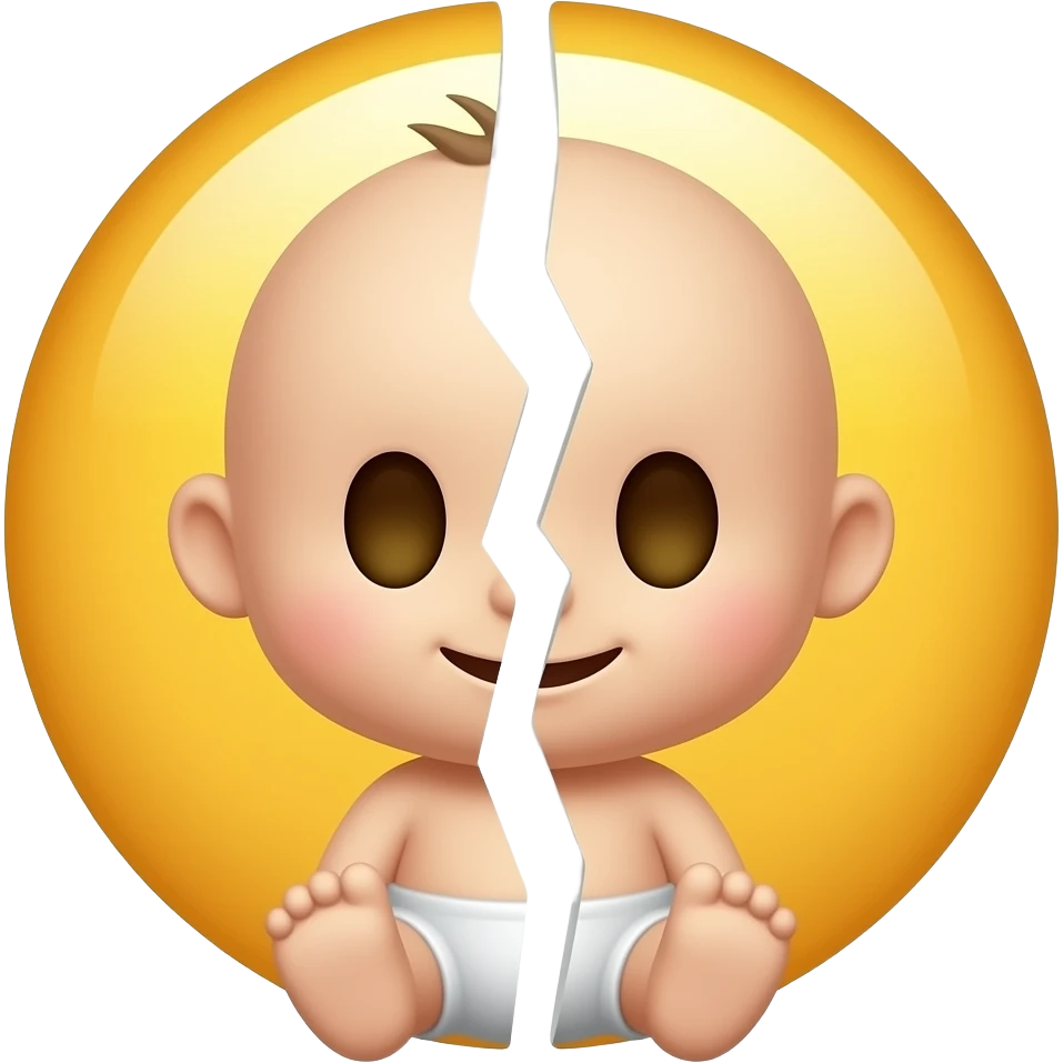 can you make an emoji of a baby being split in half emoji