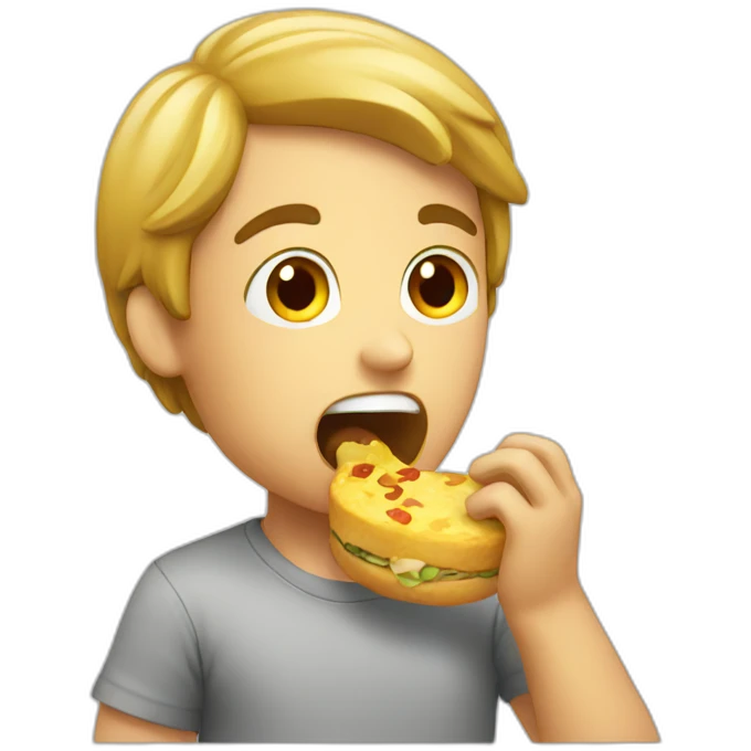 guy eating emoji