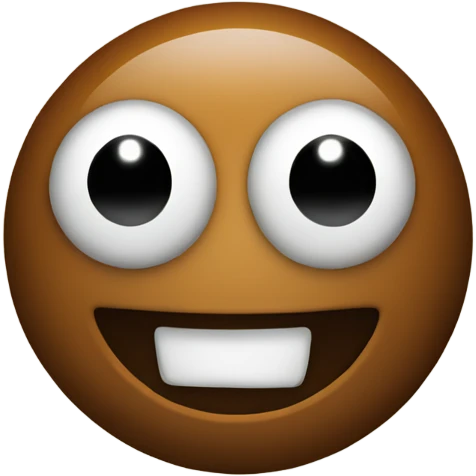 Brown gas with a smiley face emoji