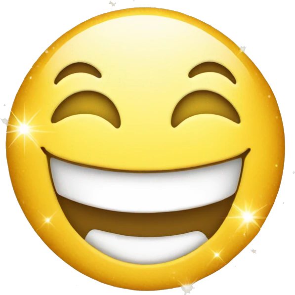 Smile with sparkles emoji