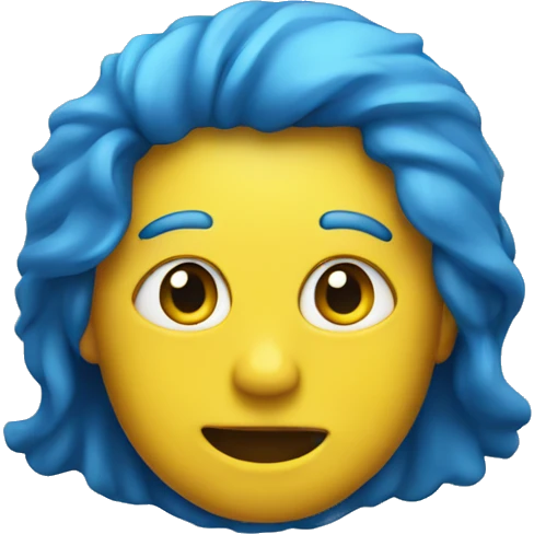 Blue with yellow M emoji