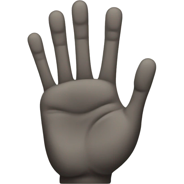 raised hand with closed finguares emoji