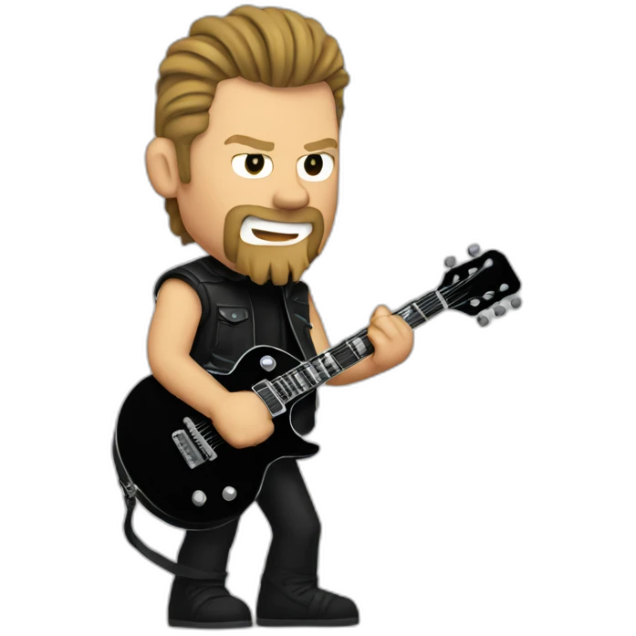 James Hetfield with guitar emoji