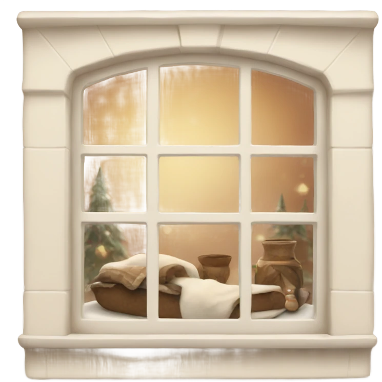 Cozy warm cream window  emoji