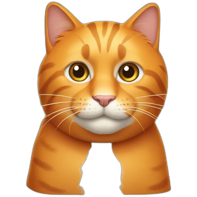 big orange cat with little touch of white  emoji