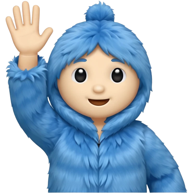Un huggy wuggy saludando emoji