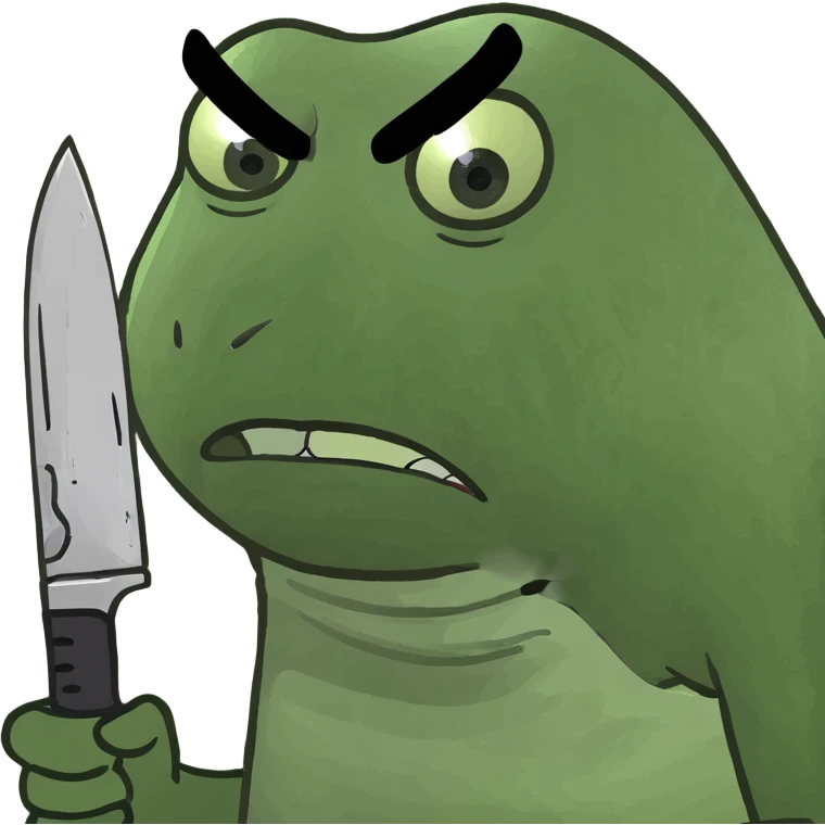 Angry expression, Holding a knife  emoji