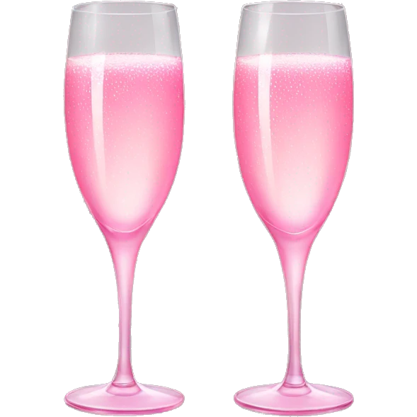 champagne glasses pink emoji