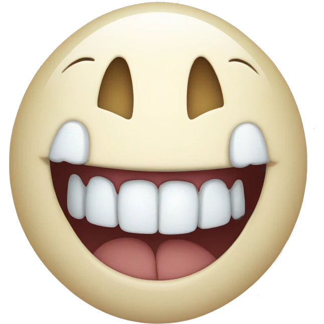 Happy white teeth emoji