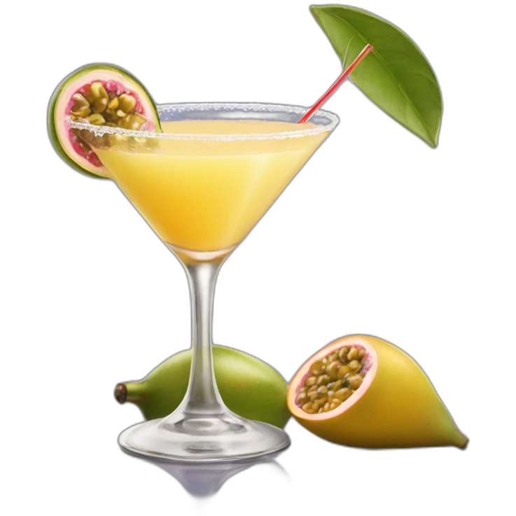 Grogu Dunning drinking a passion fruit martini emoji
