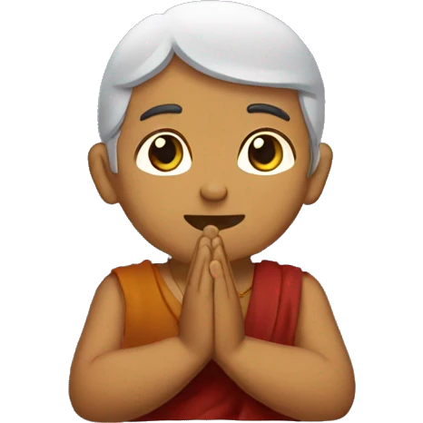 Desi indian people praying to god emoji