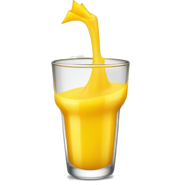 Stream of yellow mango juice emoji