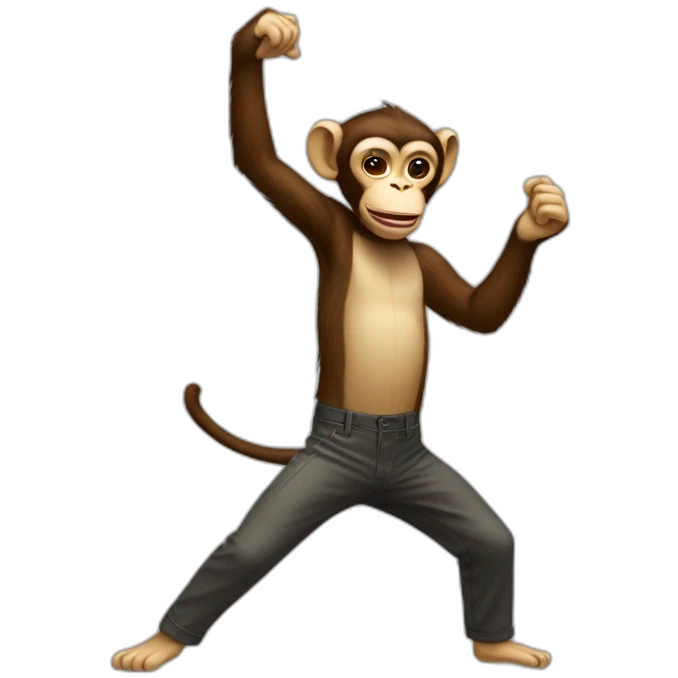 Monkey dancing macarena emoji